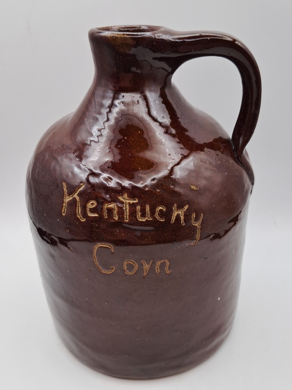 Kentucky Corn Brown Glazed Stoneware Jug - Decorative Home Art